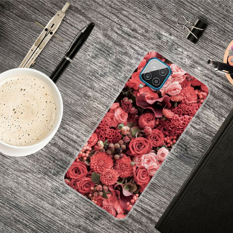 Coque Samsung Galaxy A12 / M12 Fleurs Intenses