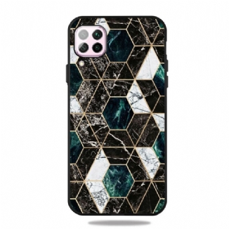 Coque Samsung Galaxy A12 / M12 Marbre Géométrie Colorée