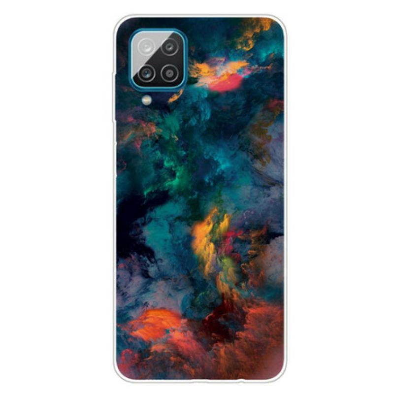 Coque Samsung Galaxy A12 / M12 Nuages Colorés