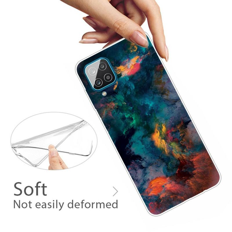 Coque Samsung Galaxy A12 / M12 Nuages Colorés