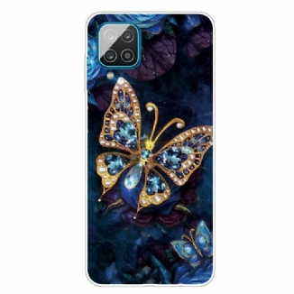 Coque Samsung Galaxy A12 / M12 Papillon Luxe