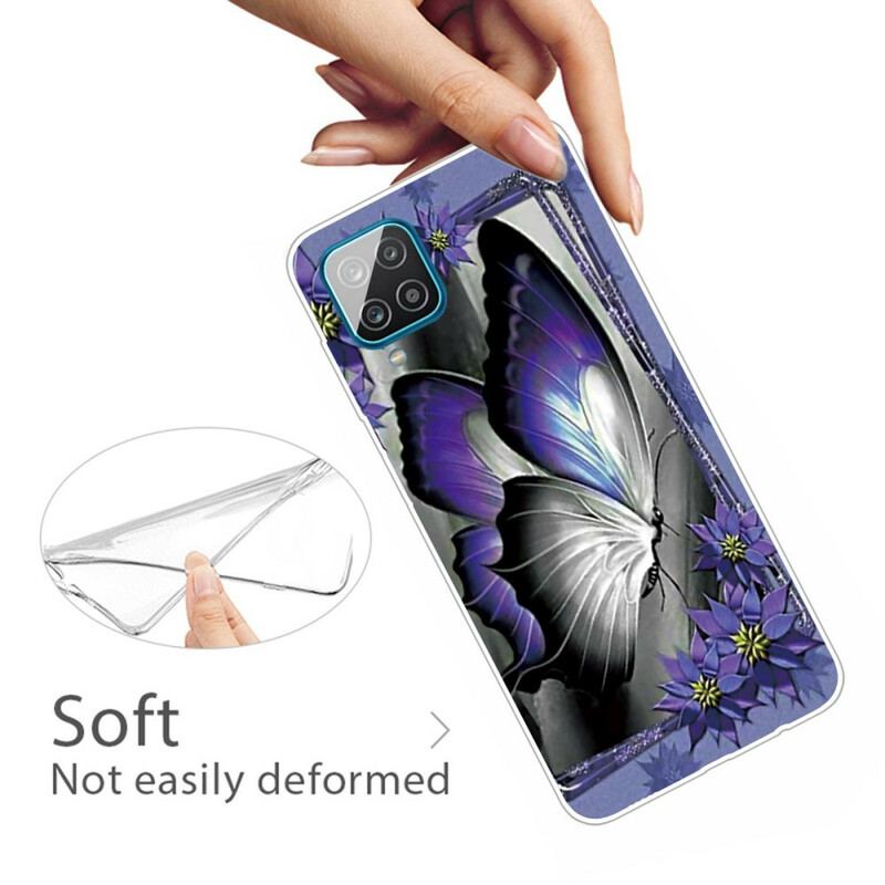 Coque Samsung Galaxy A12 / M12 Papillon Royal