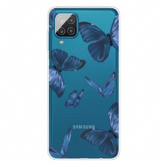 Coque Samsung Galaxy A12 / M12 Papillons Sauvages