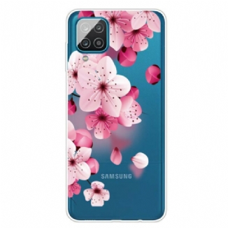 Coque Samsung Galaxy A12 / M12 Petites Fleurs Roses