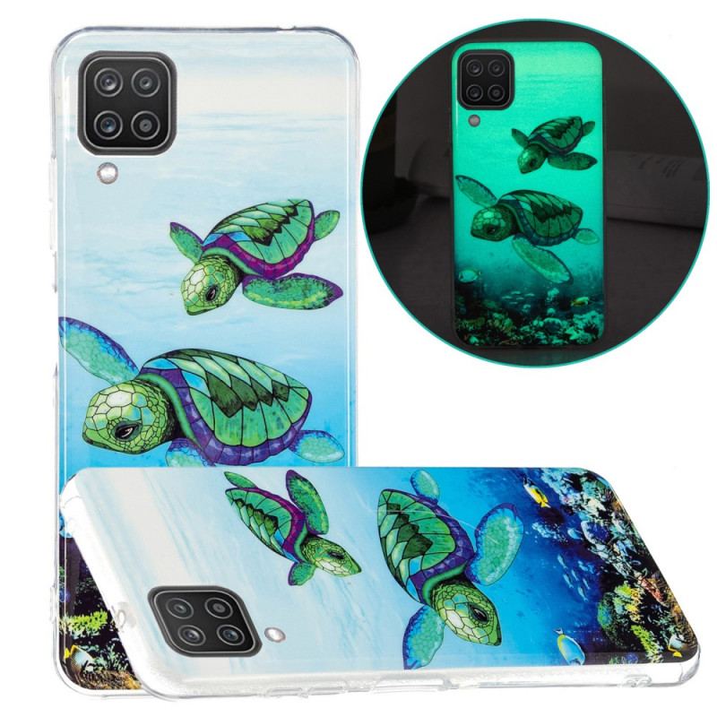 Coque Samsung Galaxy A12 / M12 Tortues Fluorescente