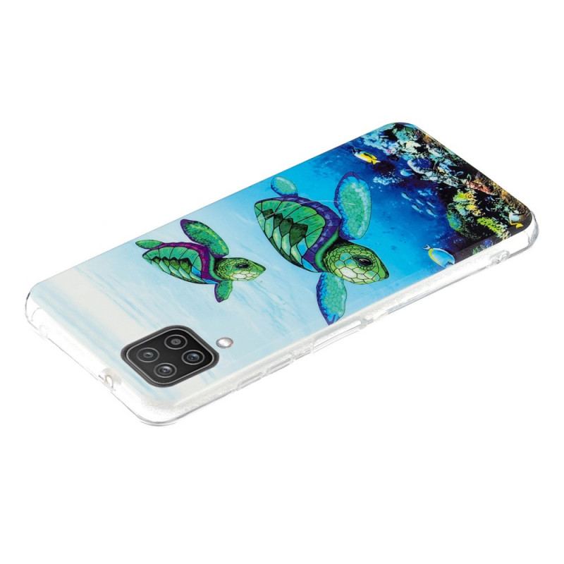 Coque Samsung Galaxy A12 / M12 Tortues Fluorescente