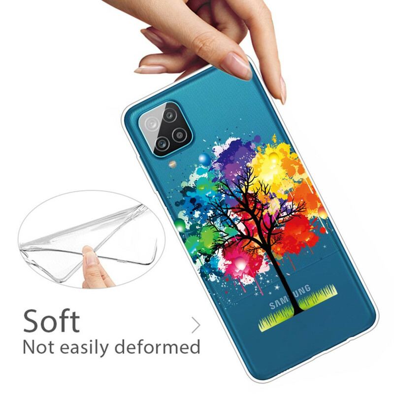 Coque Samsung Galaxy A12 / M12 Transparente Arbre Aquarelle