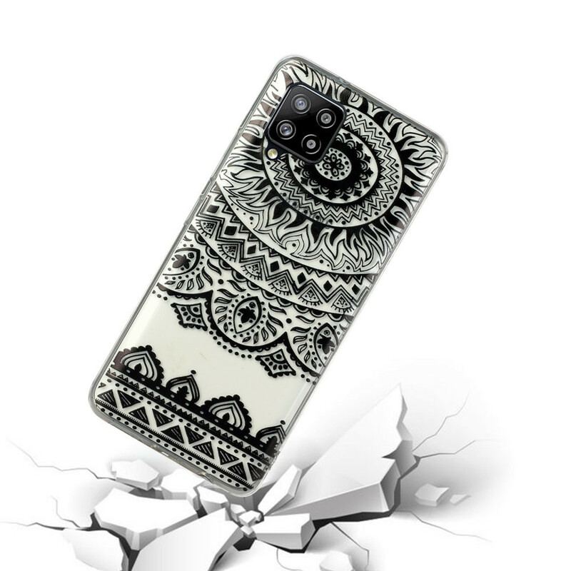 Coque Samsung Galaxy A12 / M12 Transparente Fleurs Mandala