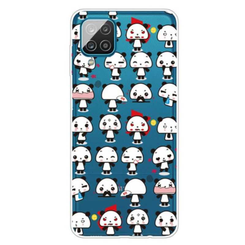 Coque Samsung Galaxy A12 / M12 Transparente Funny Pandas