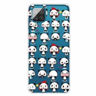 Coque Samsung Galaxy A12 / M12 Transparente Funny Pandas