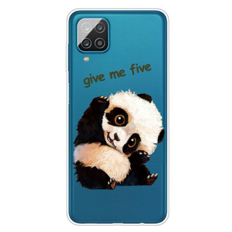 Coque Samsung Galaxy A12 / M12 Transparente Panda Give Me Five