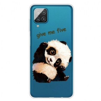 Coque Samsung Galaxy A12 / M12 Transparente Panda Give Me Five