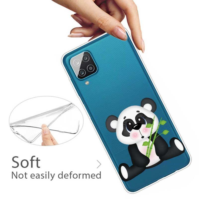 Coque Samsung Galaxy A12 / M12 Transparente Panda Triste