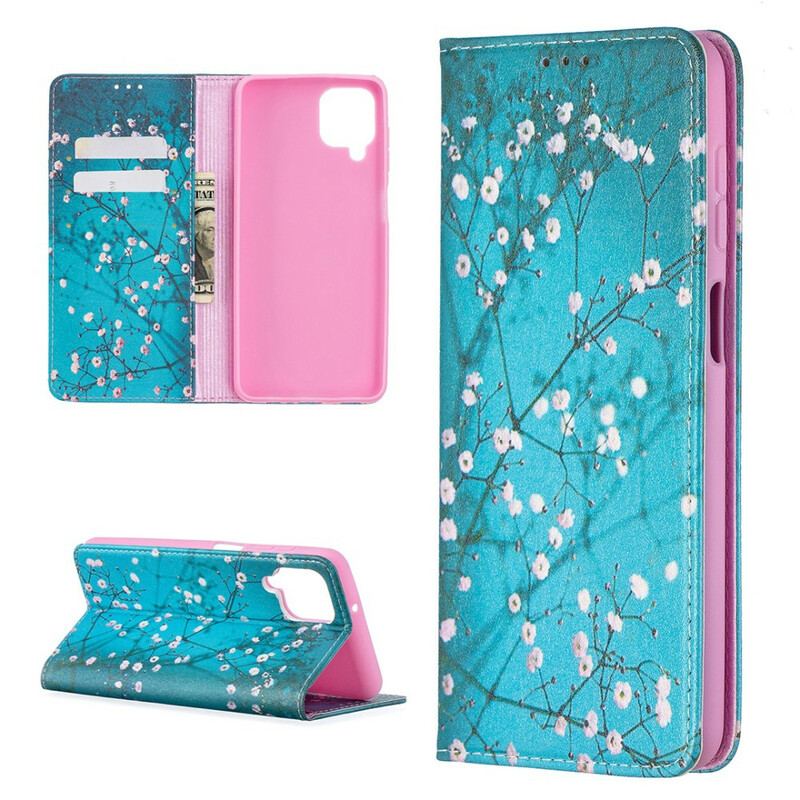 Flip Cover Samsung Galaxy A12 / M12 Branches Fleuries