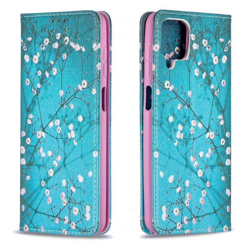 Flip Cover Samsung Galaxy A12 / M12 Branches Fleuries