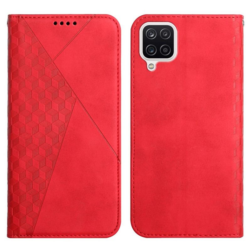 Flip Cover Samsung Galaxy A12 / M12 Effet Cuir Géo