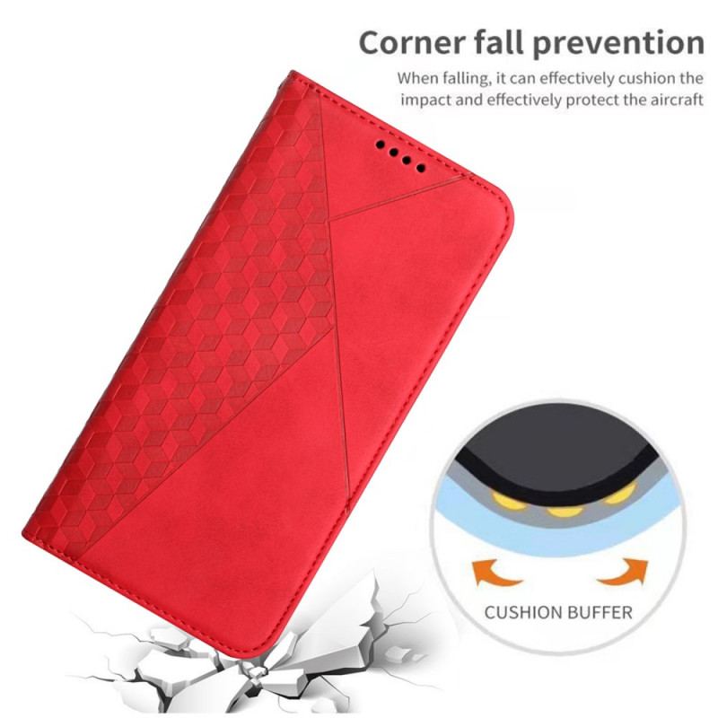 Flip Cover Samsung Galaxy A12 / M12 Effet Cuir Géo