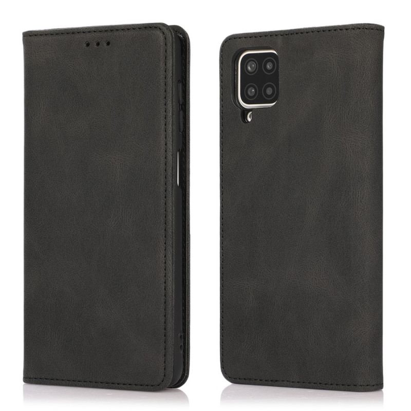 Flip Cover Samsung Galaxy A12 / M12 Effet Cuir Silky Touch