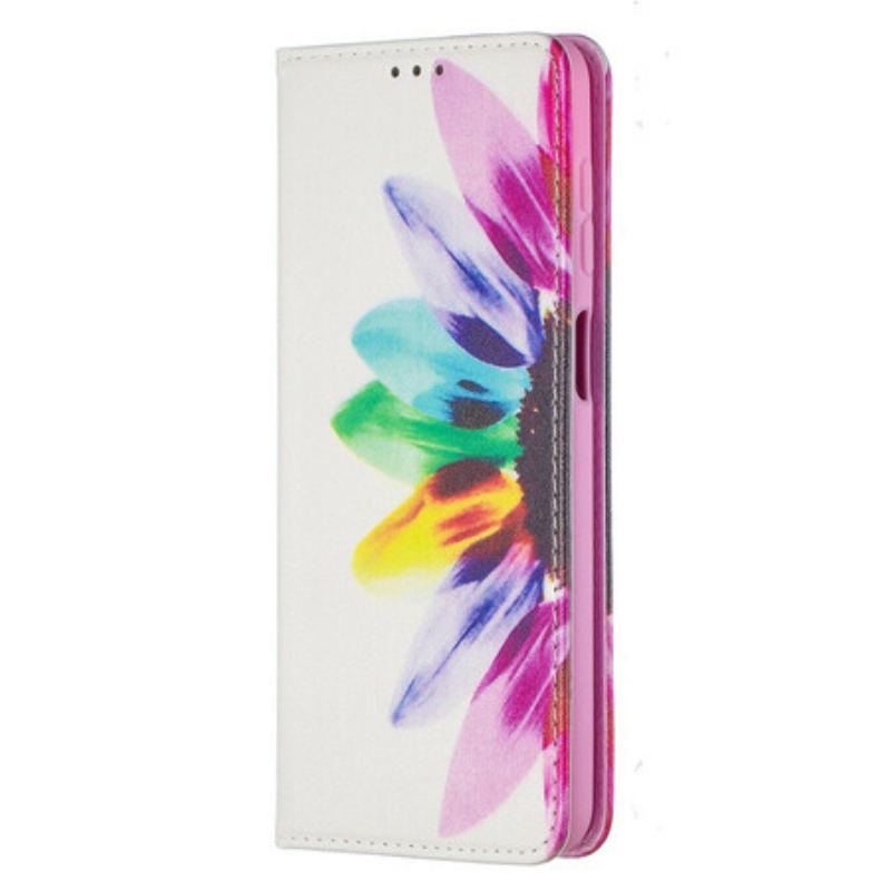 Flip Cover Samsung Galaxy A12 / M12 Fleur Aquarelle