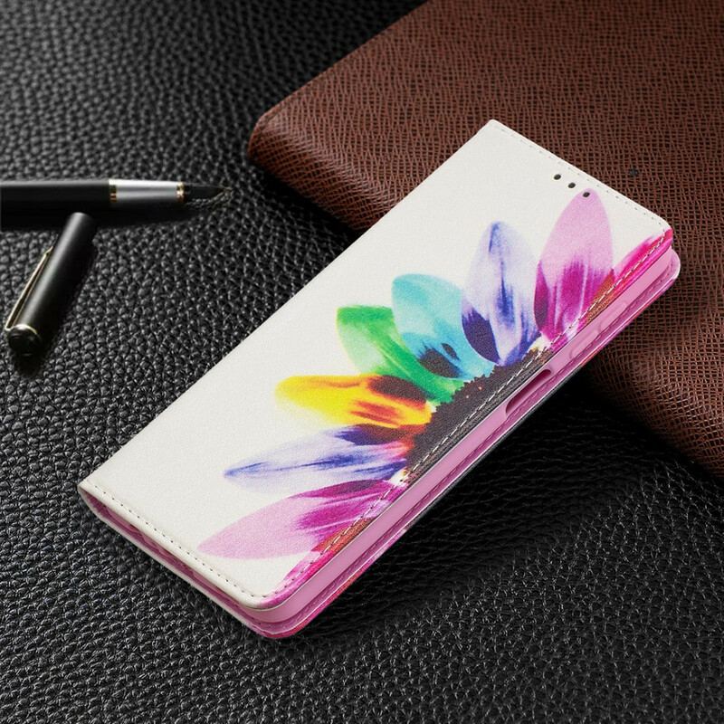 Flip Cover Samsung Galaxy A12 / M12 Fleur Aquarelle