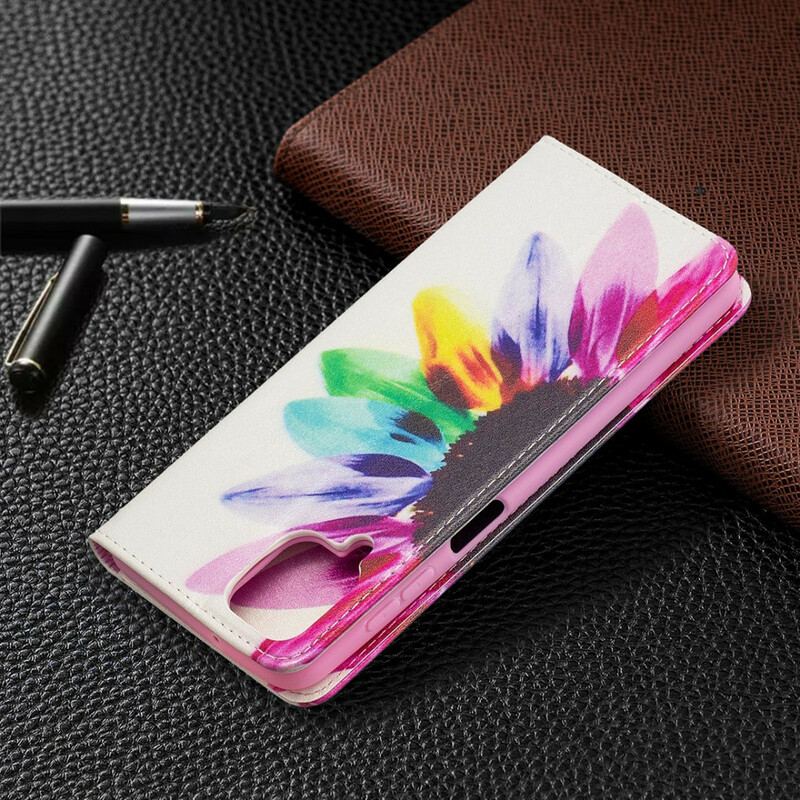 Flip Cover Samsung Galaxy A12 / M12 Fleur Aquarelle