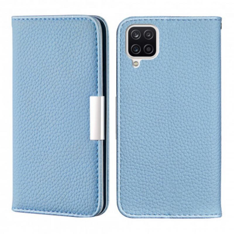 Flip Cover Samsung Galaxy A12 / M12 Simili Cuir Litchi Ultra Chic