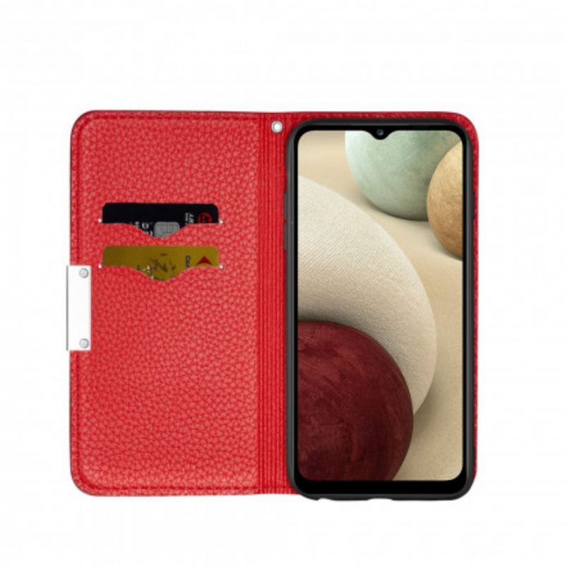 Flip Cover Samsung Galaxy A12 / M12 Simili Cuir Litchi Ultra Chic