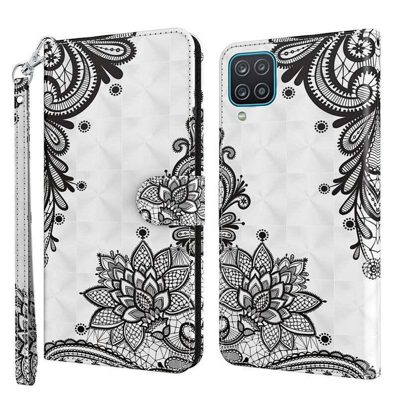 Housse Samsung Galaxy A12 / M12 Chic Dentelle