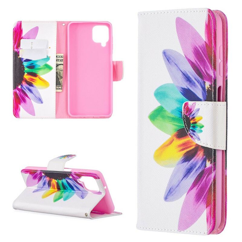 Housse Samsung Galaxy A12 / M12 Fleur Aquarelle