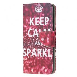 Housse Samsung Galaxy A12 / M12 Keep Calm and Sparkle