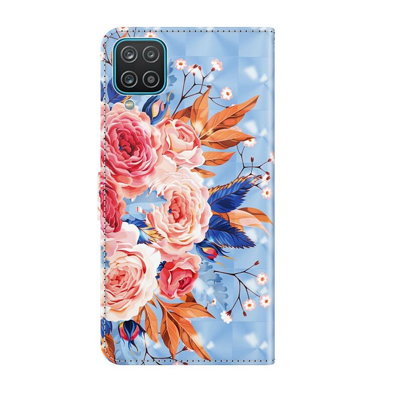 Housse Samsung Galaxy A12 / M12 Light Spot Romantique avec Lanière