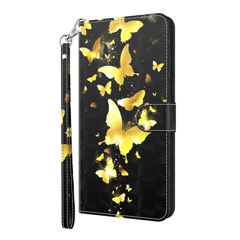 Housse Samsung Galaxy A12 / M12 Papillons Jaunes