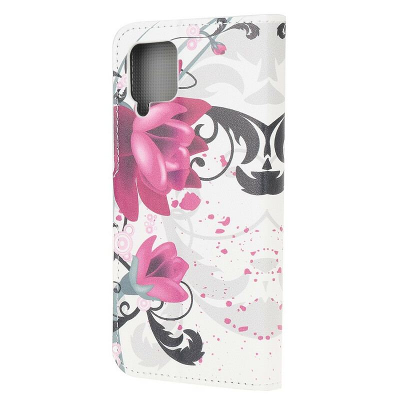 Housse Samsung Galaxy A12 / M12 Tropical Flowers