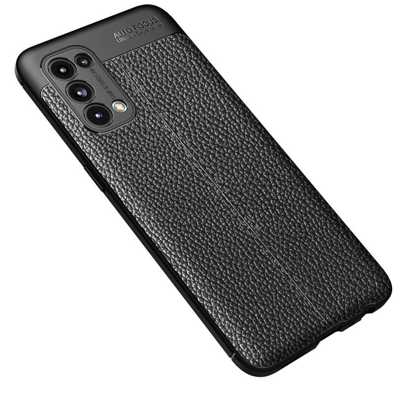 Coque Oppo Find X3 Lite Effet Cuir Litchi Double Line