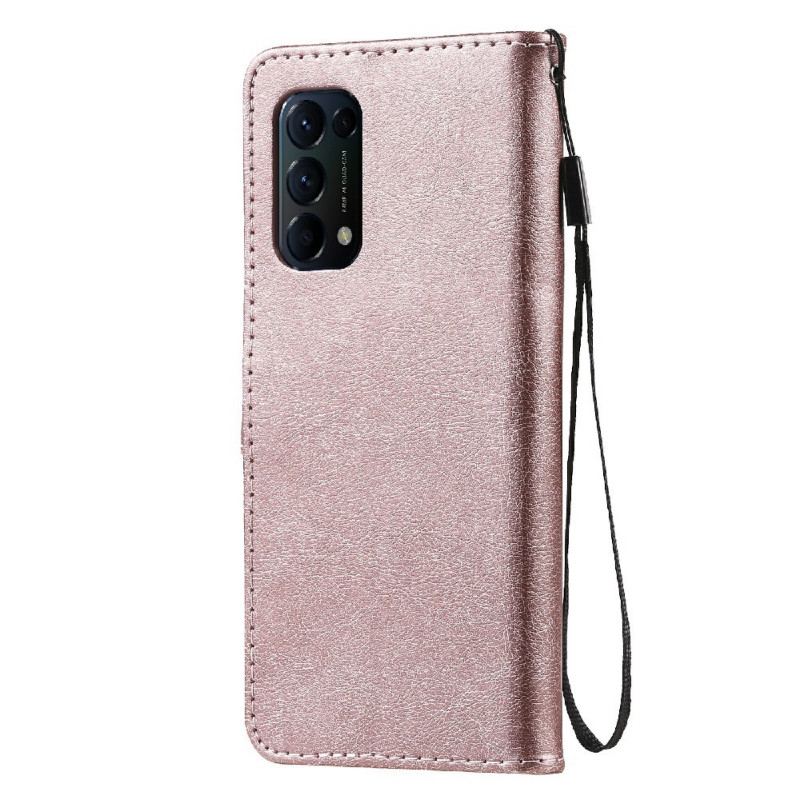 Housse Oppo Find X3 Lite Effet Cuir à Lanière