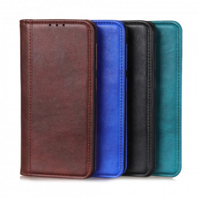 Flip Cover Sony Xperia 10 III Cuir Litchi Fendu Élégance