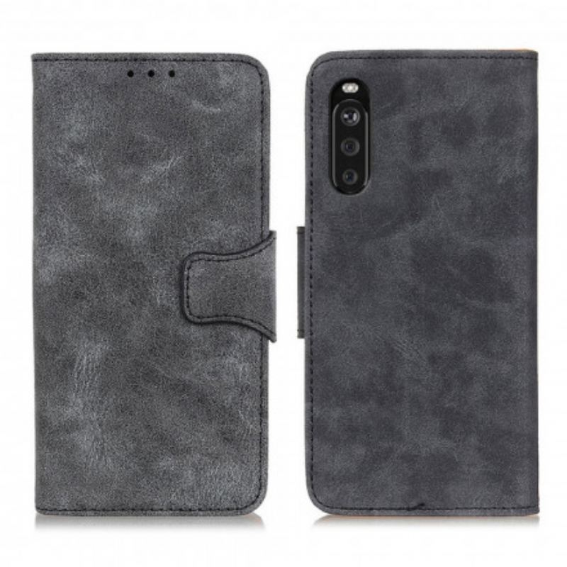 Housse Sony Xperia 10 III Cuir Fendu Vintage