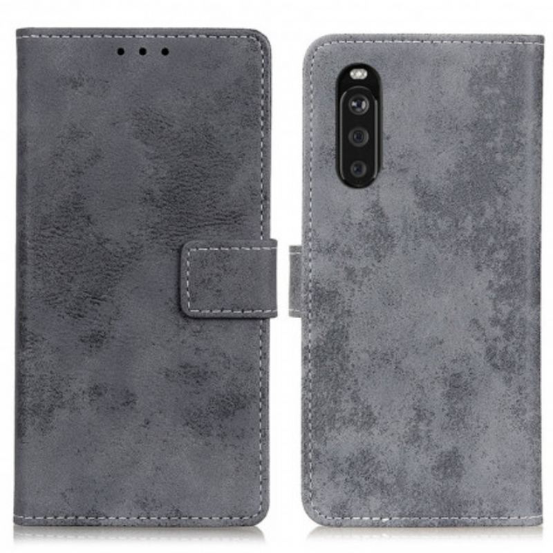 Housse Sony Xperia 10 III Effet Cuir Vintage