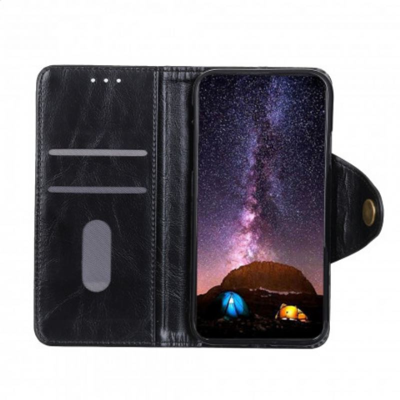 Housse Sony Xperia 10 III Simili Cuir Bouton Verni