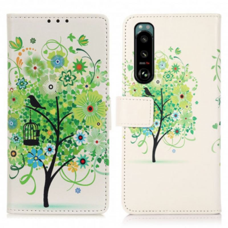 Housse Sony Xperia 5 III Arbre Fleuri