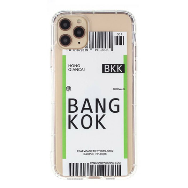 Coque iPhone 12 / 12 Pro Boarding Pass to Bangkok