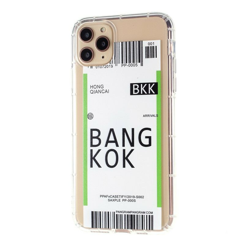 Coque iPhone 12 / 12 Pro Boarding Pass to Bangkok