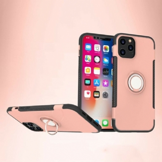 Coque iPhone 12 / 12 Pro Fibre Carbone Anneau Métallique