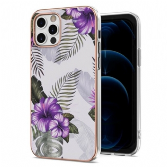 Coque iPhone 12 / 12 Pro Fleurs Violettes