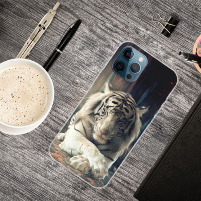 Coque iPhone 12 / 12 Pro Flexible Tigre