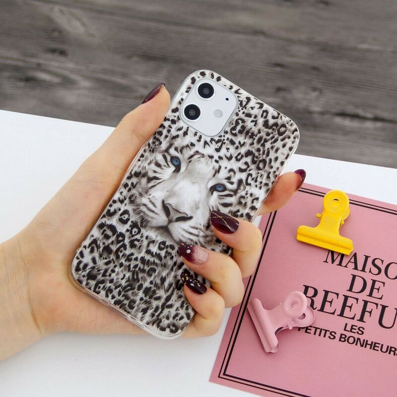 Coque iPhone 12 / 12 Pro Leopard Fluorescente