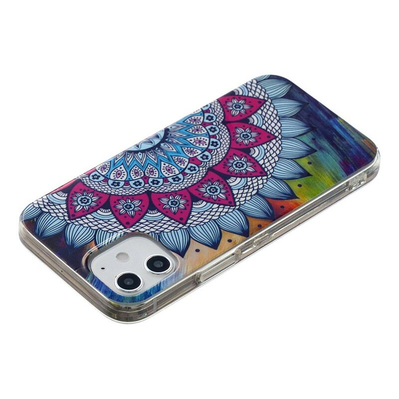 Coque iPhone 12 / 12 Pro Mandala Coloré Fluorescente