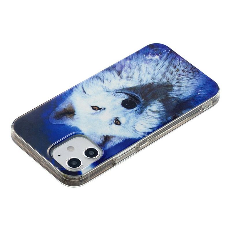 Coque iPhone 12  / 12 Pro Série Loup Fluorescente