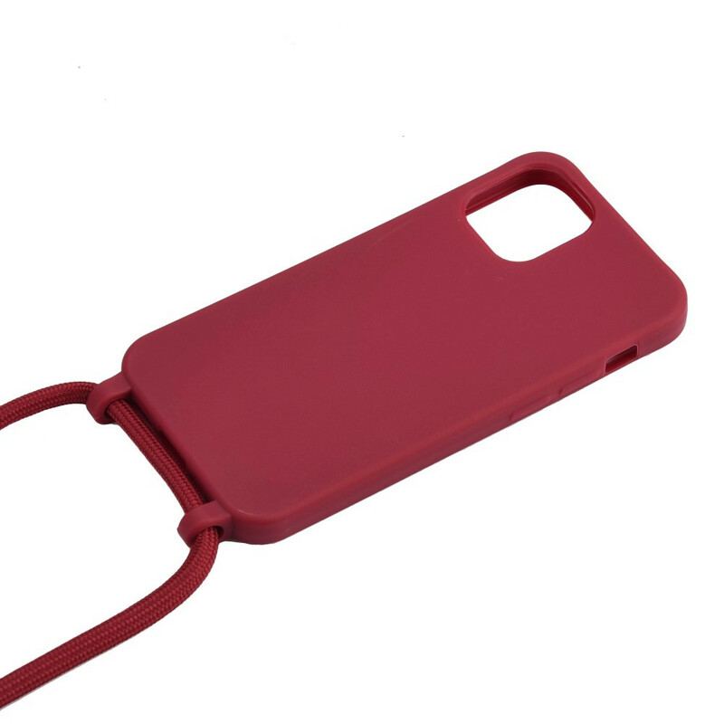 Coque iPhone 12 / 12 Pro Silicone et Cordon