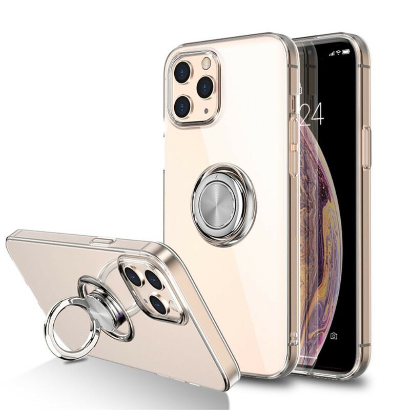 Coque iPhone 12 / 12 Pro Transparente avec Anneau-Support